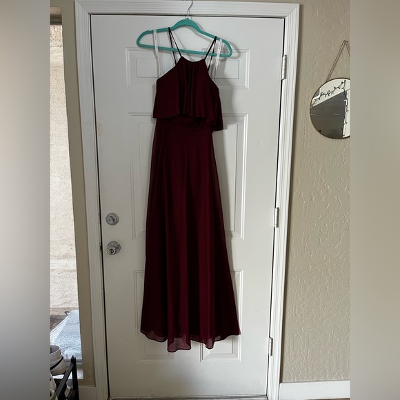 Azazie Emmalyn in Cabernet Size A0 - Picture 2 of 3